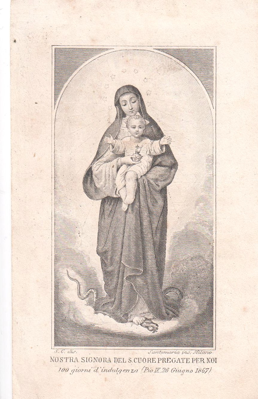 Santino Nostra Signora del Sacro Cuore Santamaria Milano 1867