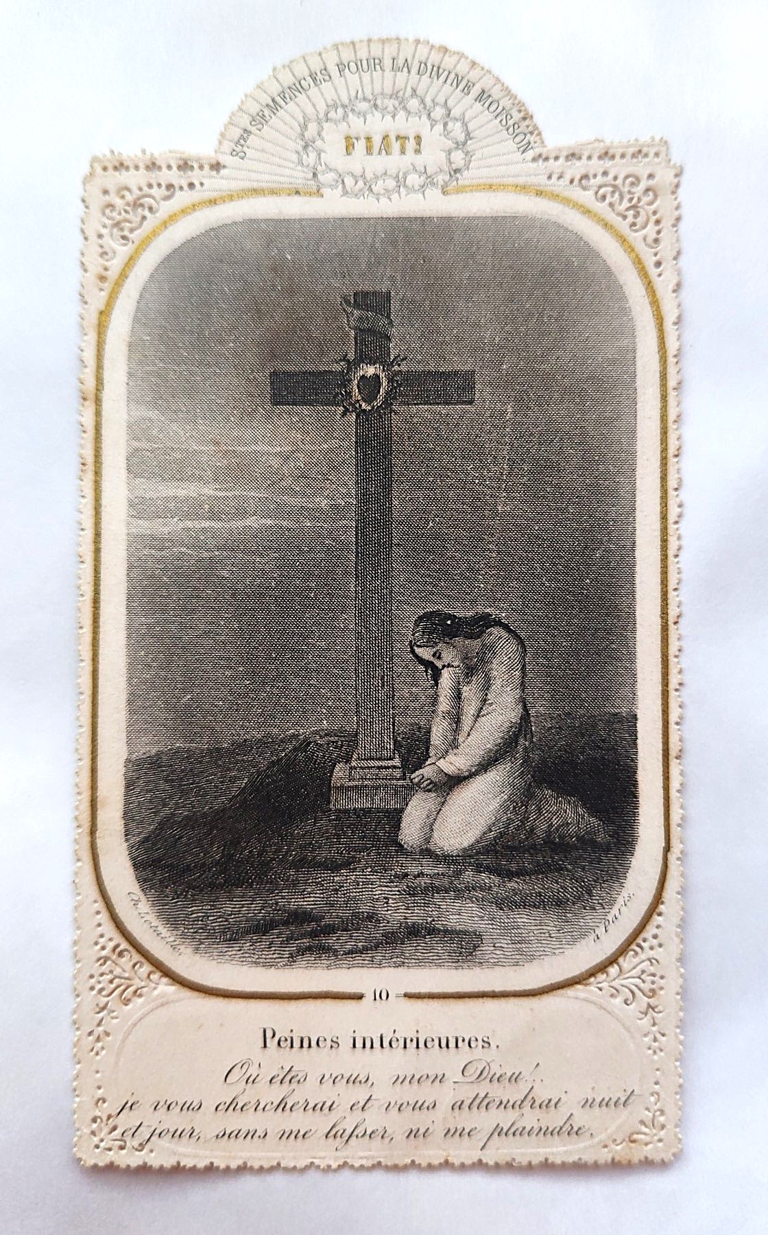 Santino Peines interieures Pene interiori Letaille Paris holy card