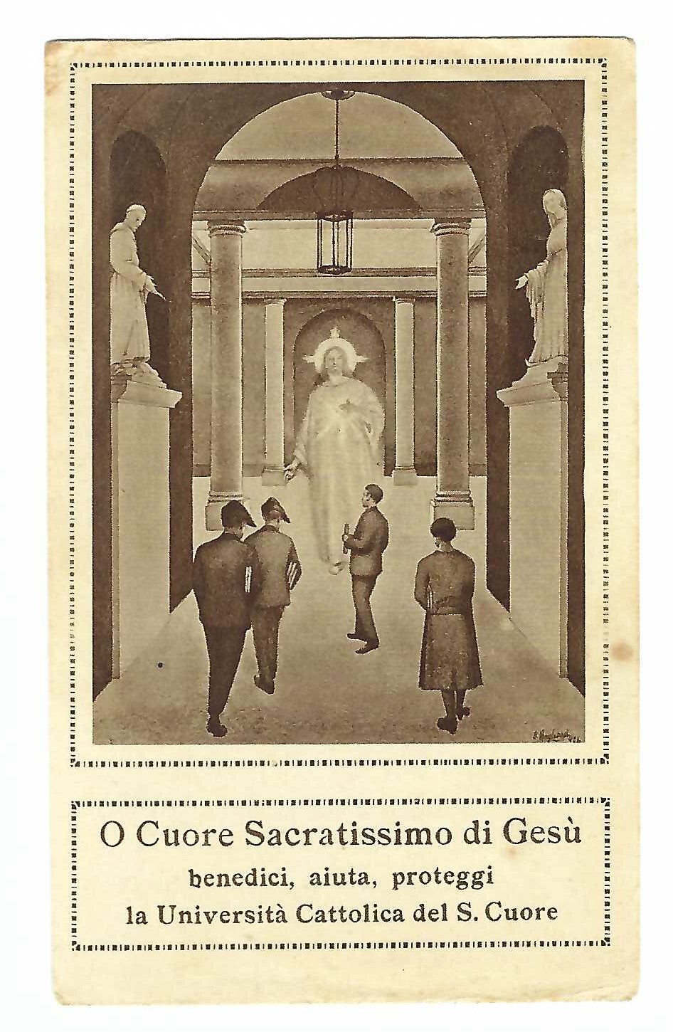 Santino Preghiera Università Cattolica S. Cuore 1924 canivet holy card …