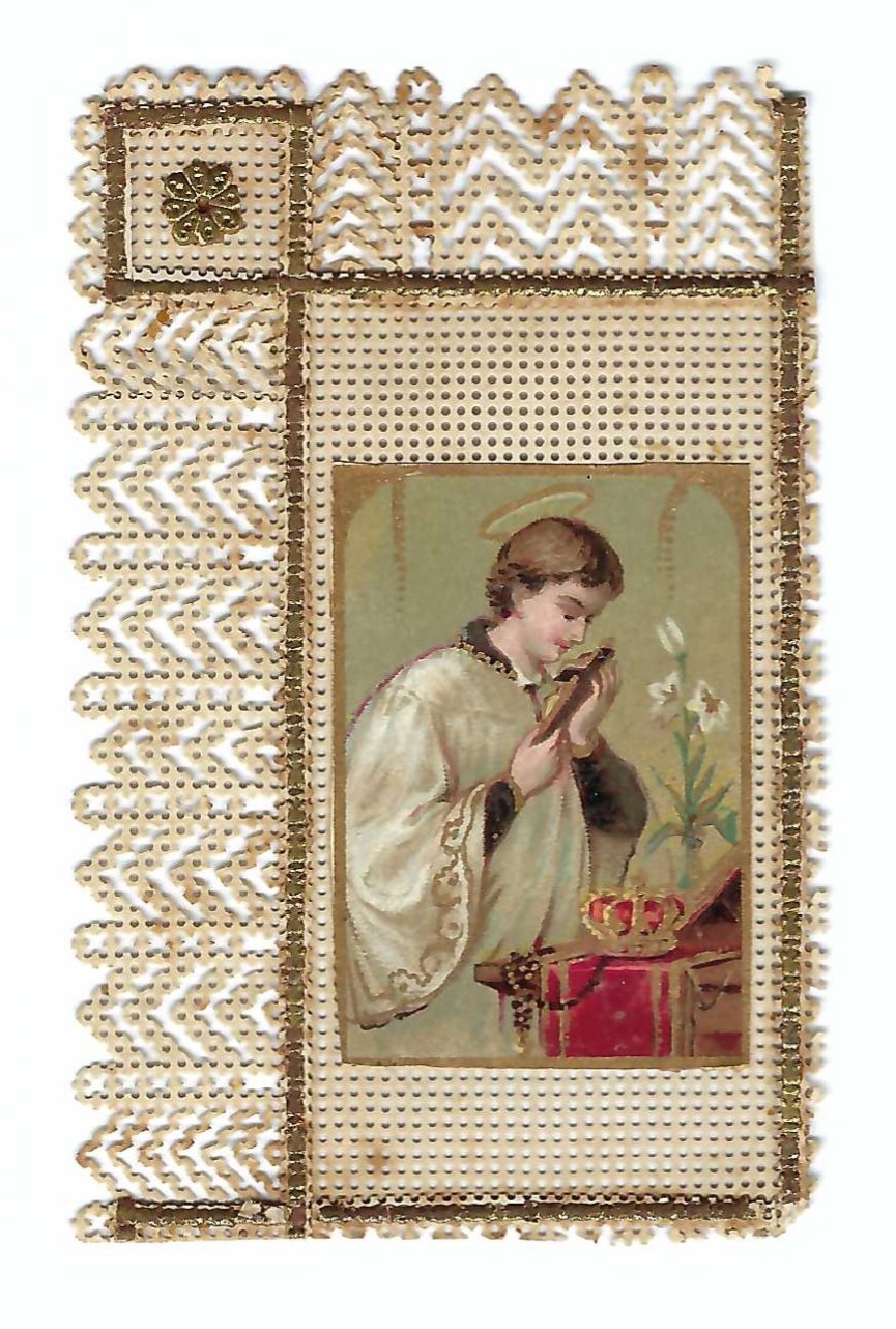 Santino San Luigi primi '900 canivet holy card image pieuse