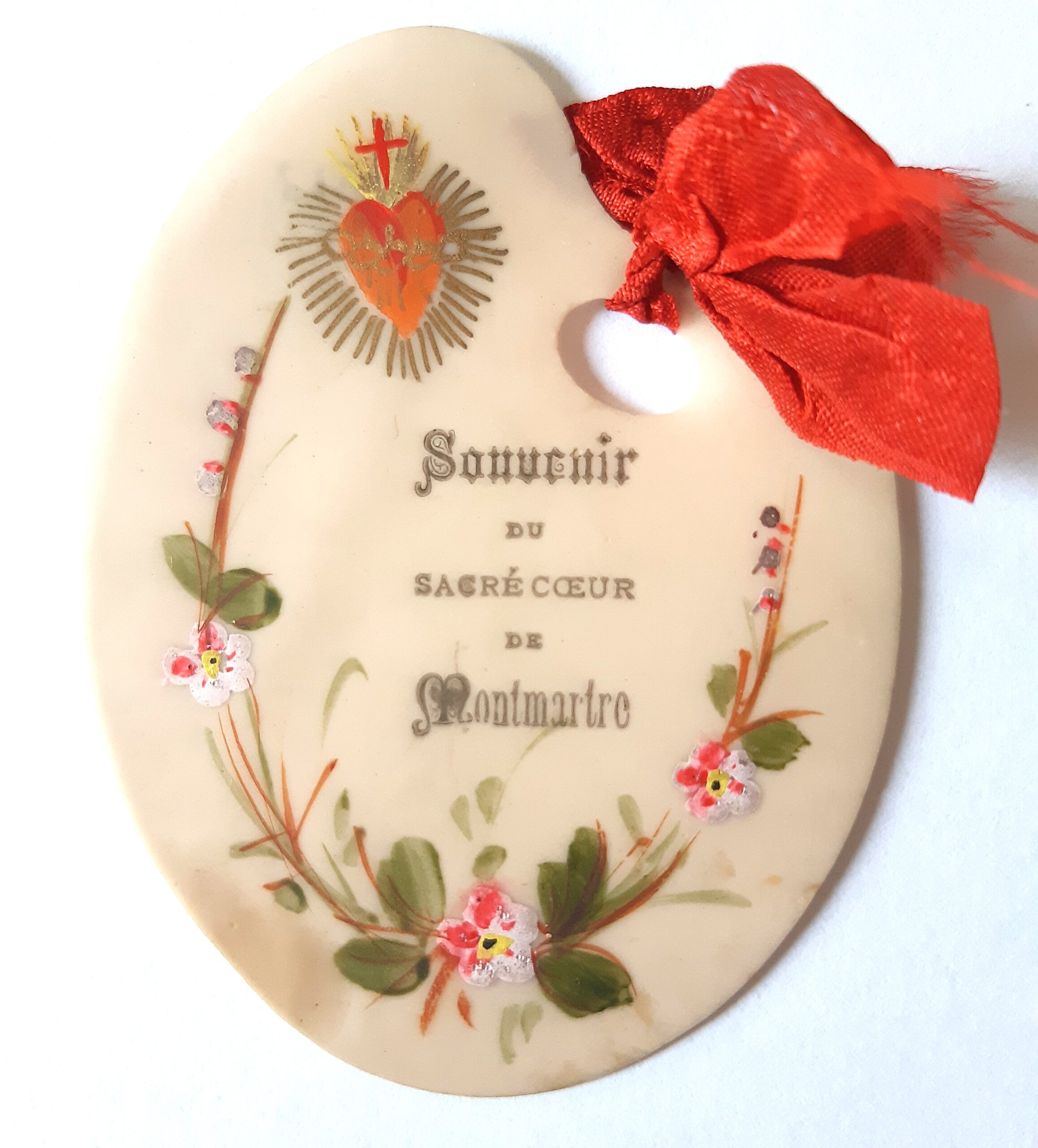 Santino Souvenir del Sacro Cuore di Montemartre in celluloide holy …