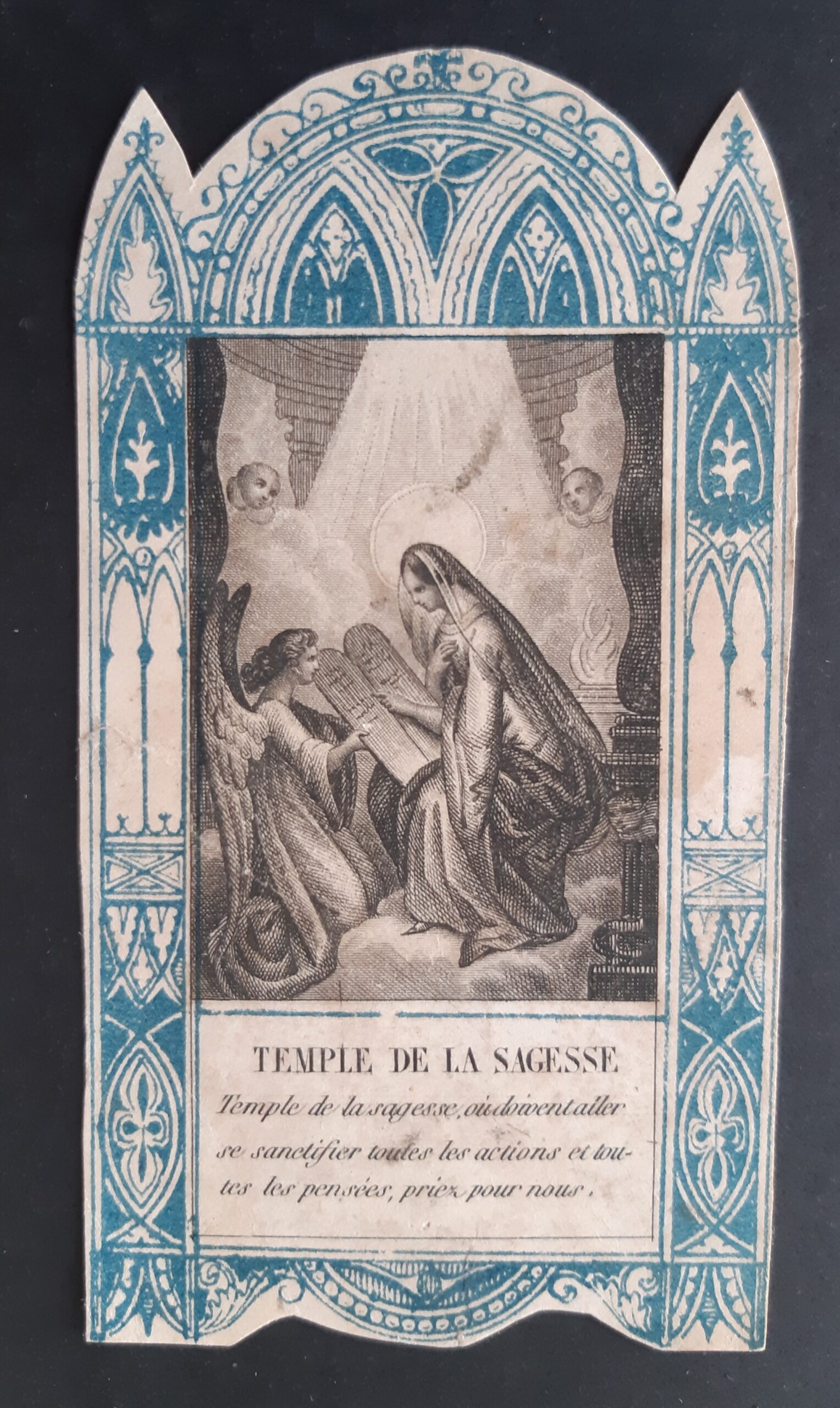 Santino Temple de la sagesse Tempio della saggezza holy card