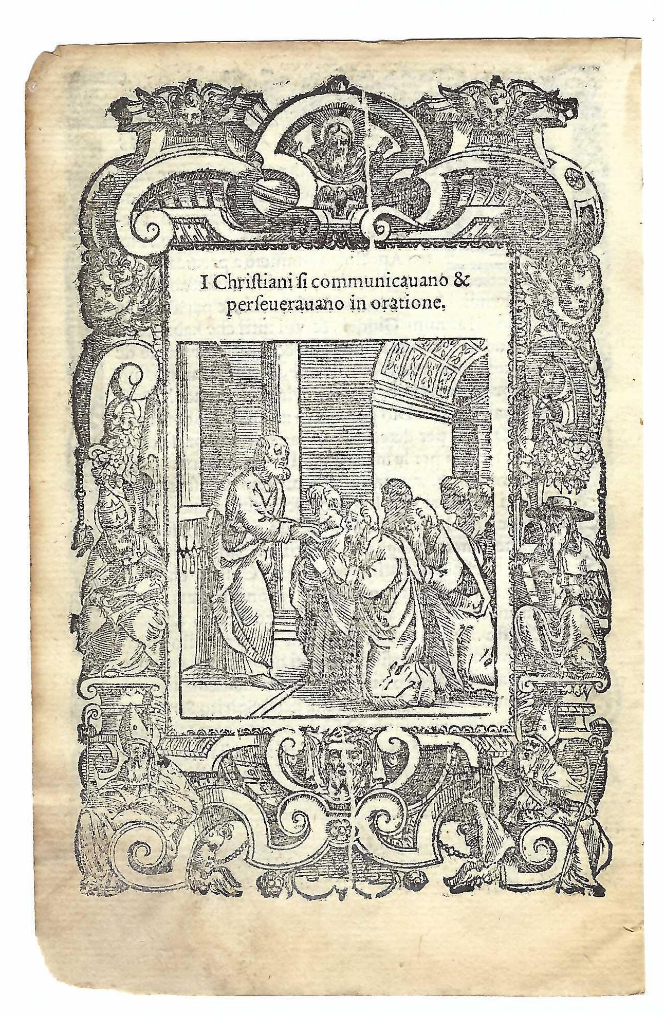 Satmap old print L'angelo liberò gli apostoli dalla prigione A …