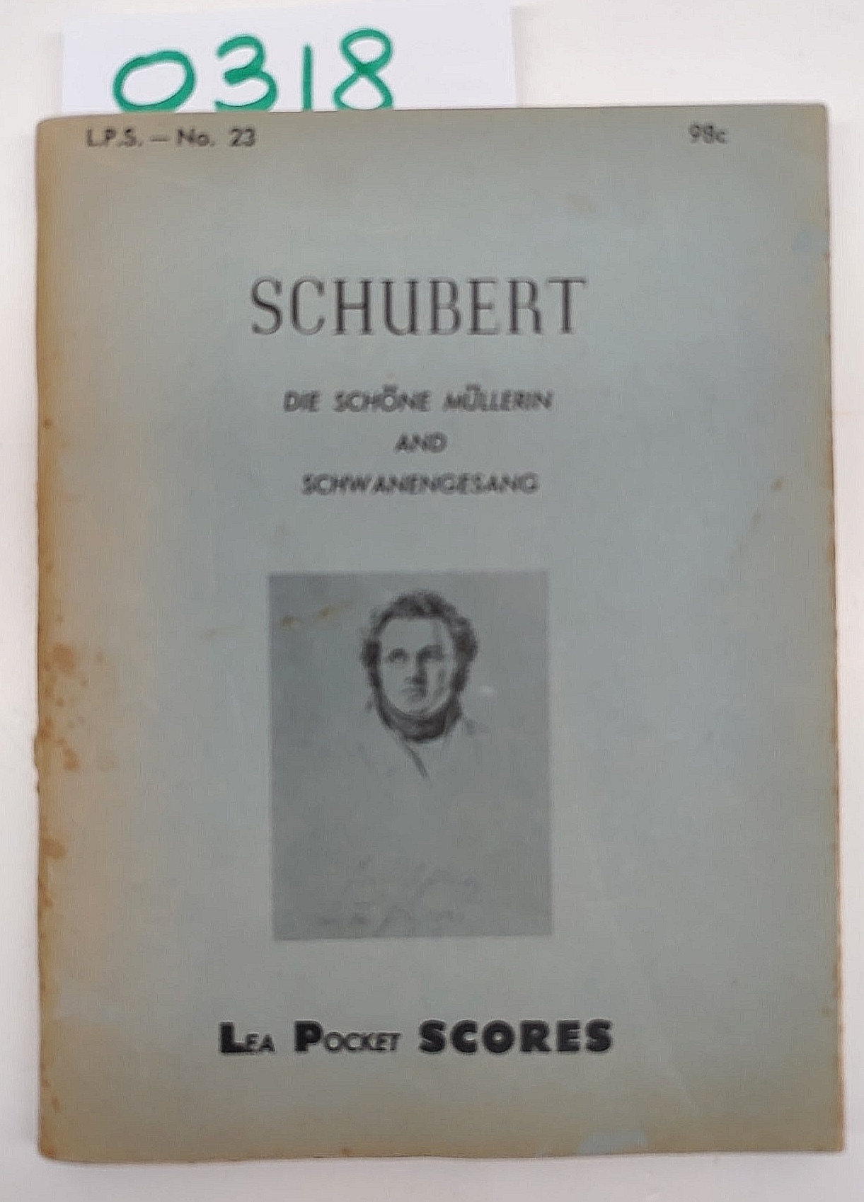 Schubert Die Schone Mullerin And Schwanengesang-Lea Pocket Scores N. 23