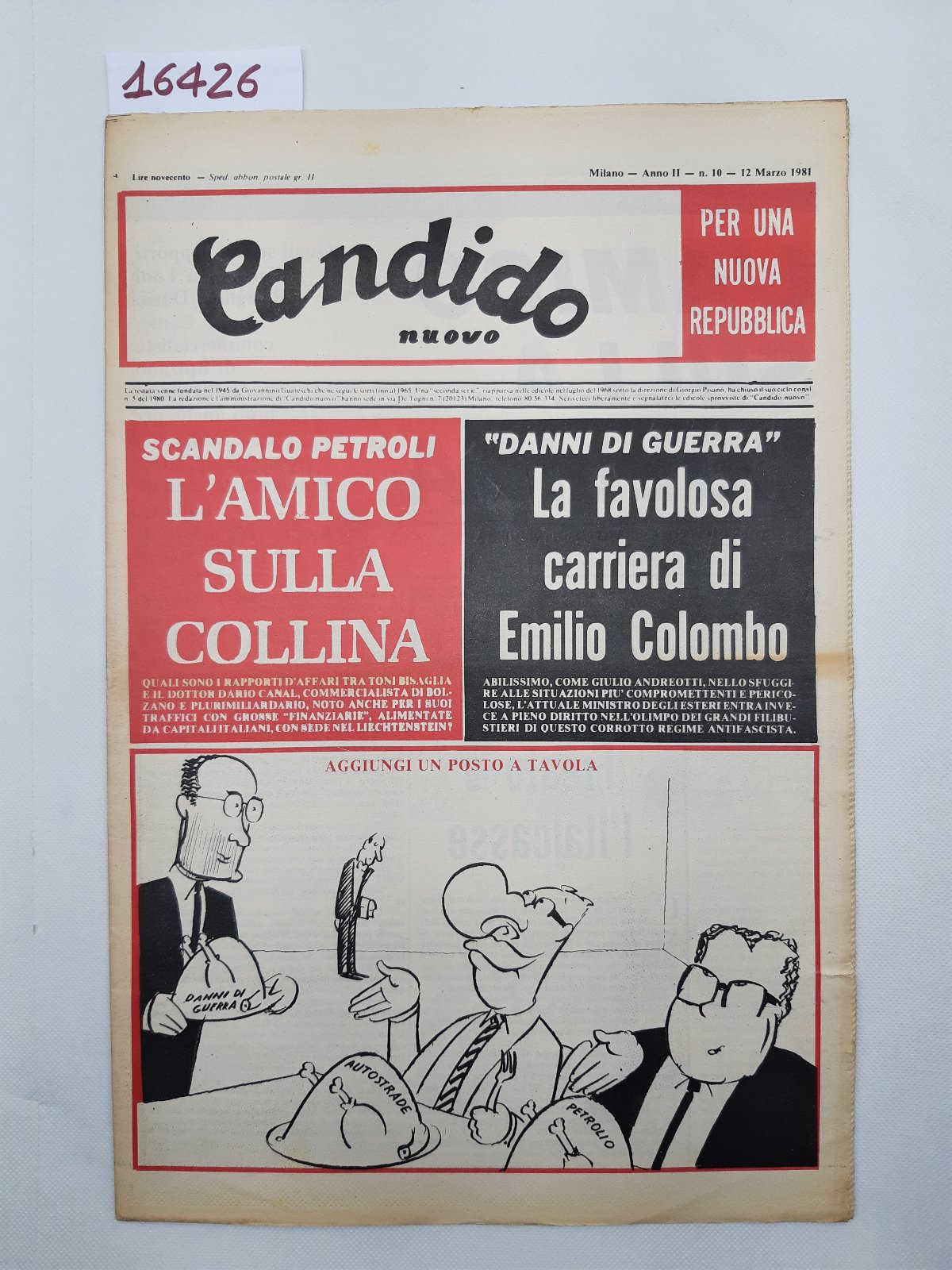 Settimanale Nuovo Candido per una nuova Repubblica numero 10-12 marzo …