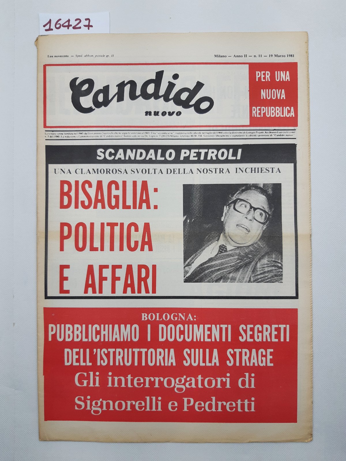 Settimanale Nuovo Candido per una nuova Repubblica numero 11-19 marzo …