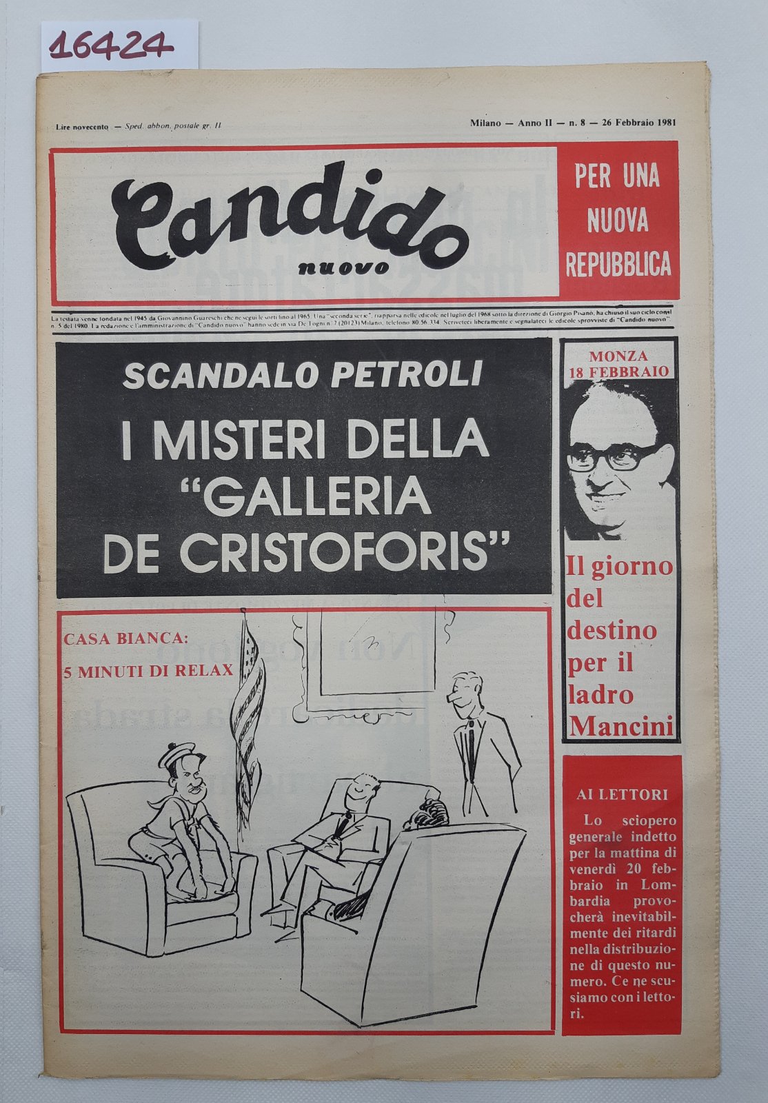 Settimanale Nuovo Candido per una nuova Repubblica numero 8-26 febbraio …