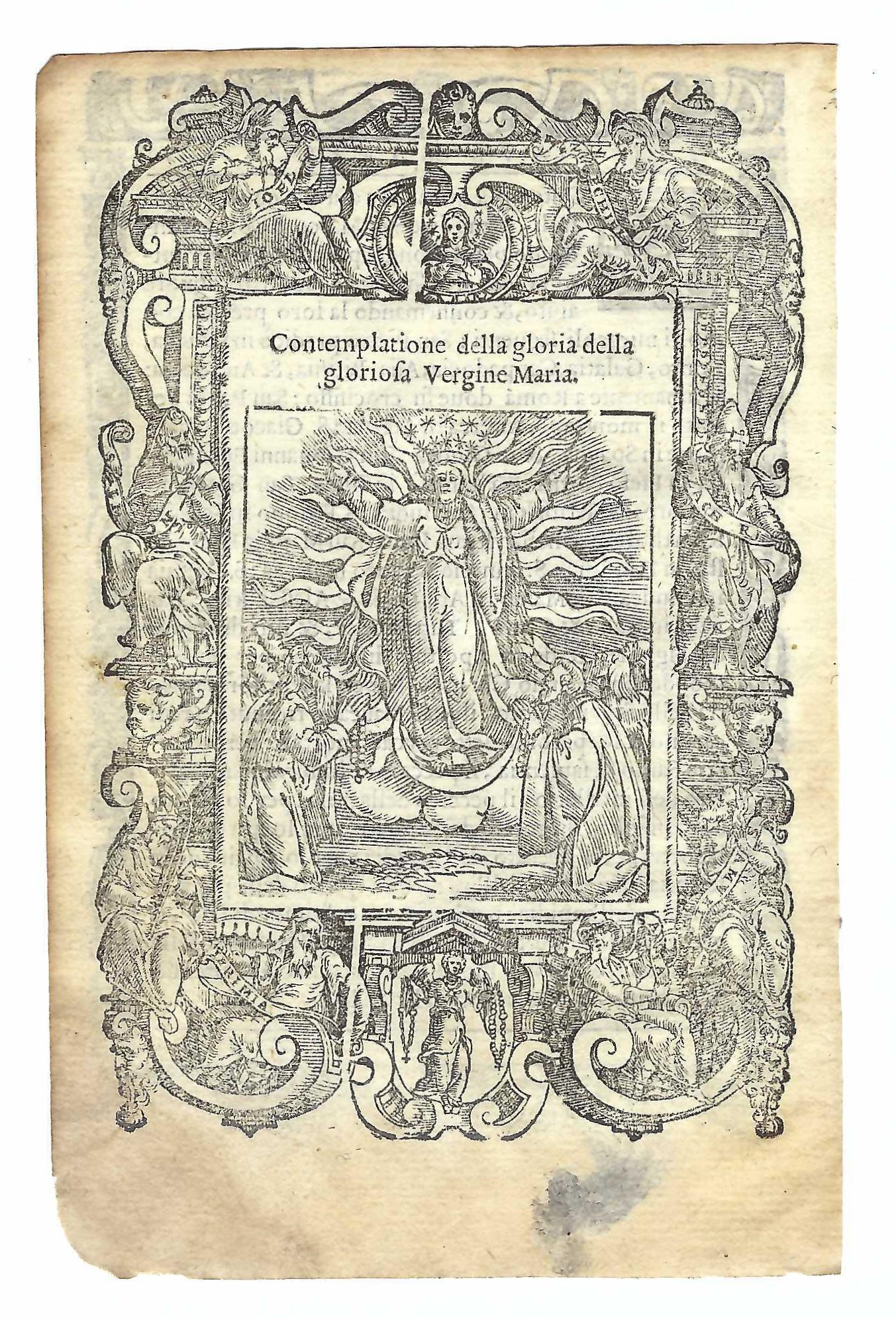 Stampa Contemplazione della gloria della Vergine Maria A. Da Castello …