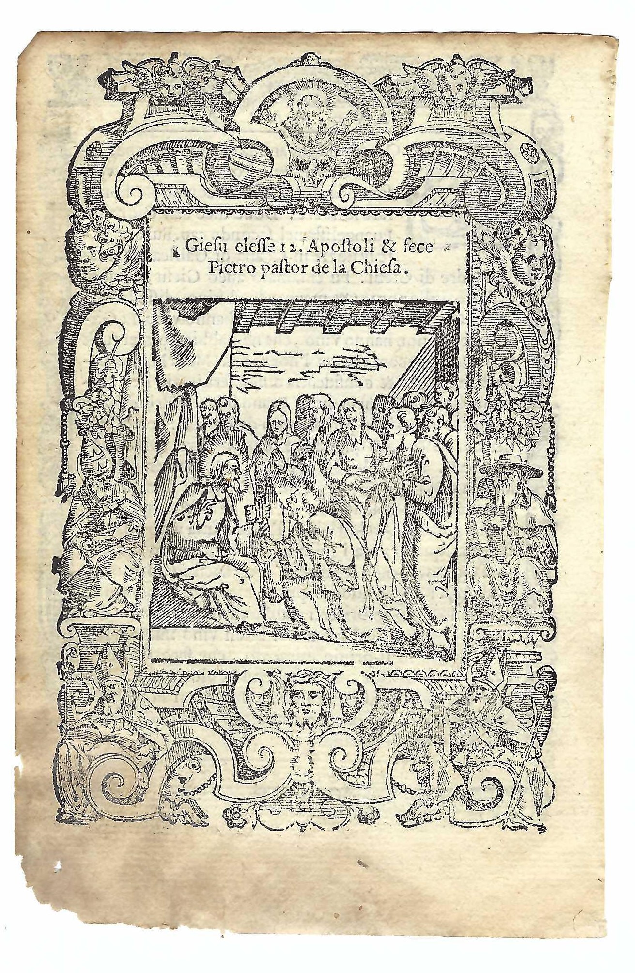 Stampa old print Gesù elegge i 12 apostoli e nomina …