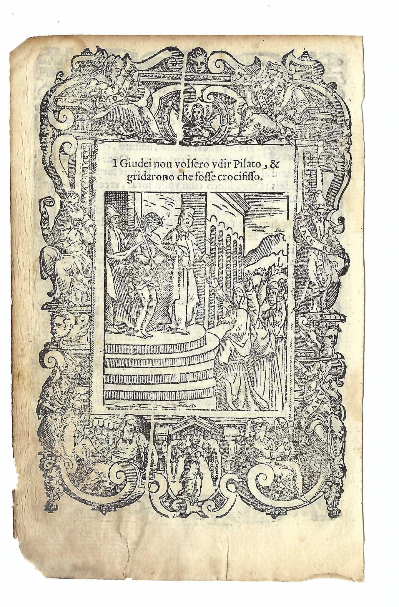 Stampa old print I Giudei gridarono che Gesù fosse crocifisso …