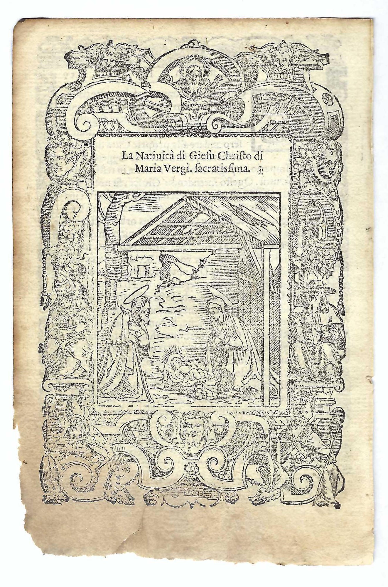 Stampa old print La nascità di Gesù Cristo A. Da …