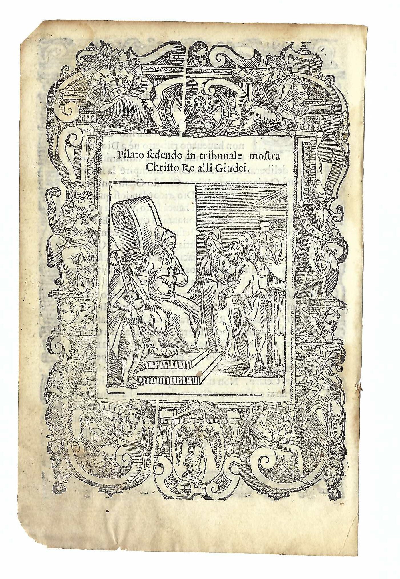 Stampa old print Pilato vuole liberare Gesù A. Da Castello …