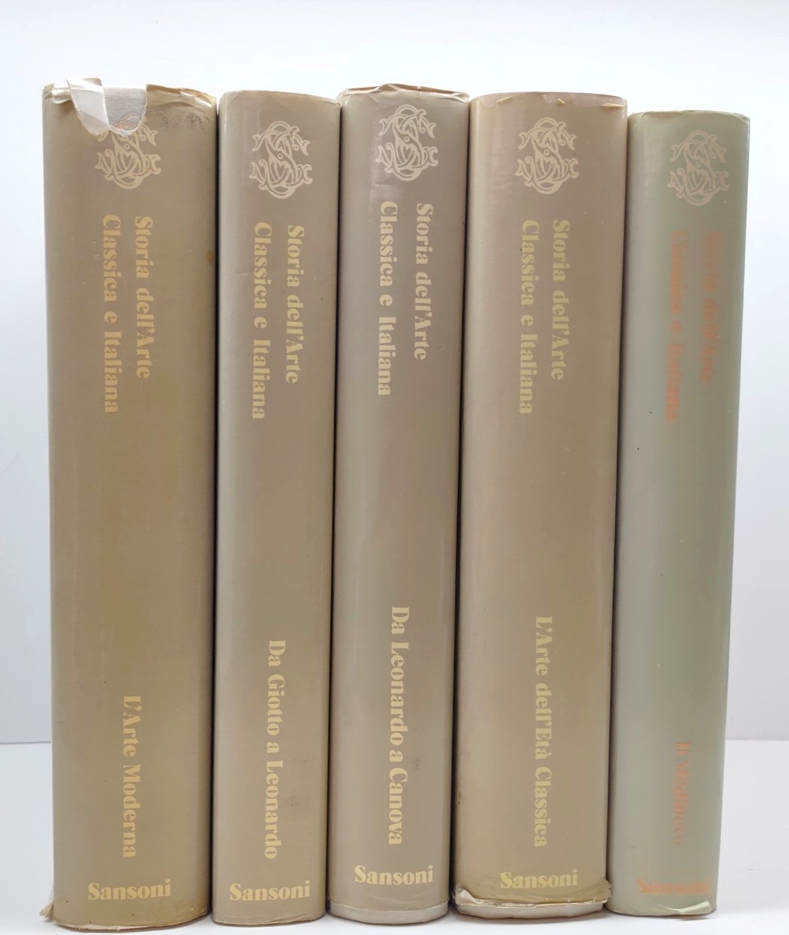 Storia dell'arte classica italiana cinque volumi Sansoni edizione aggiornata 1978-1980
