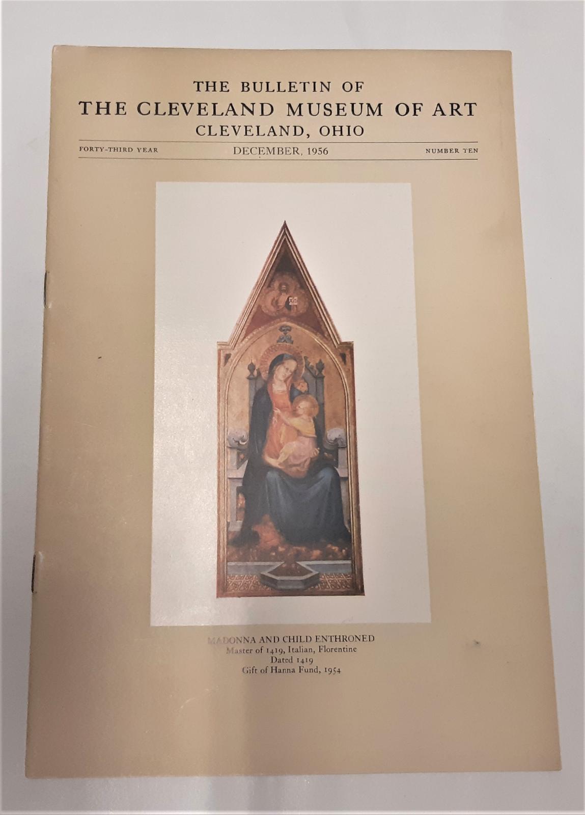 The Bulletin or the Cleveland Museum of art dicembre 1956