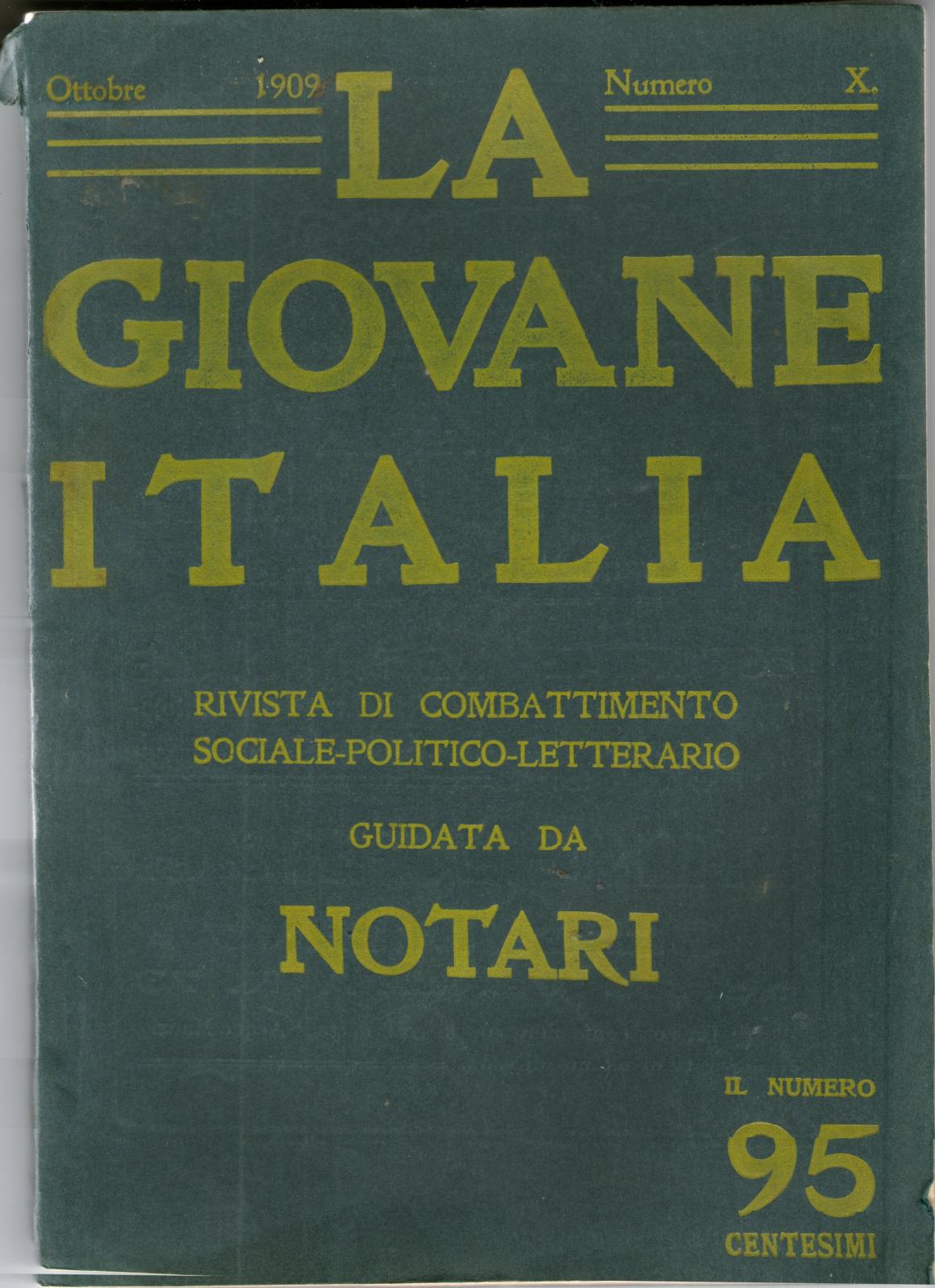 Umberto Notari La Giovane Italia 1909 Numero X Rivista di …