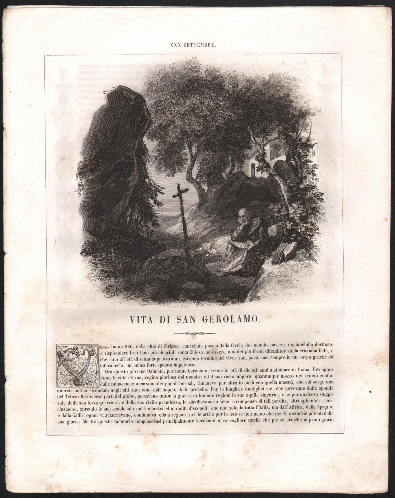 Vita di San Gerolamo-Autore Drioux-1863-Illustrato