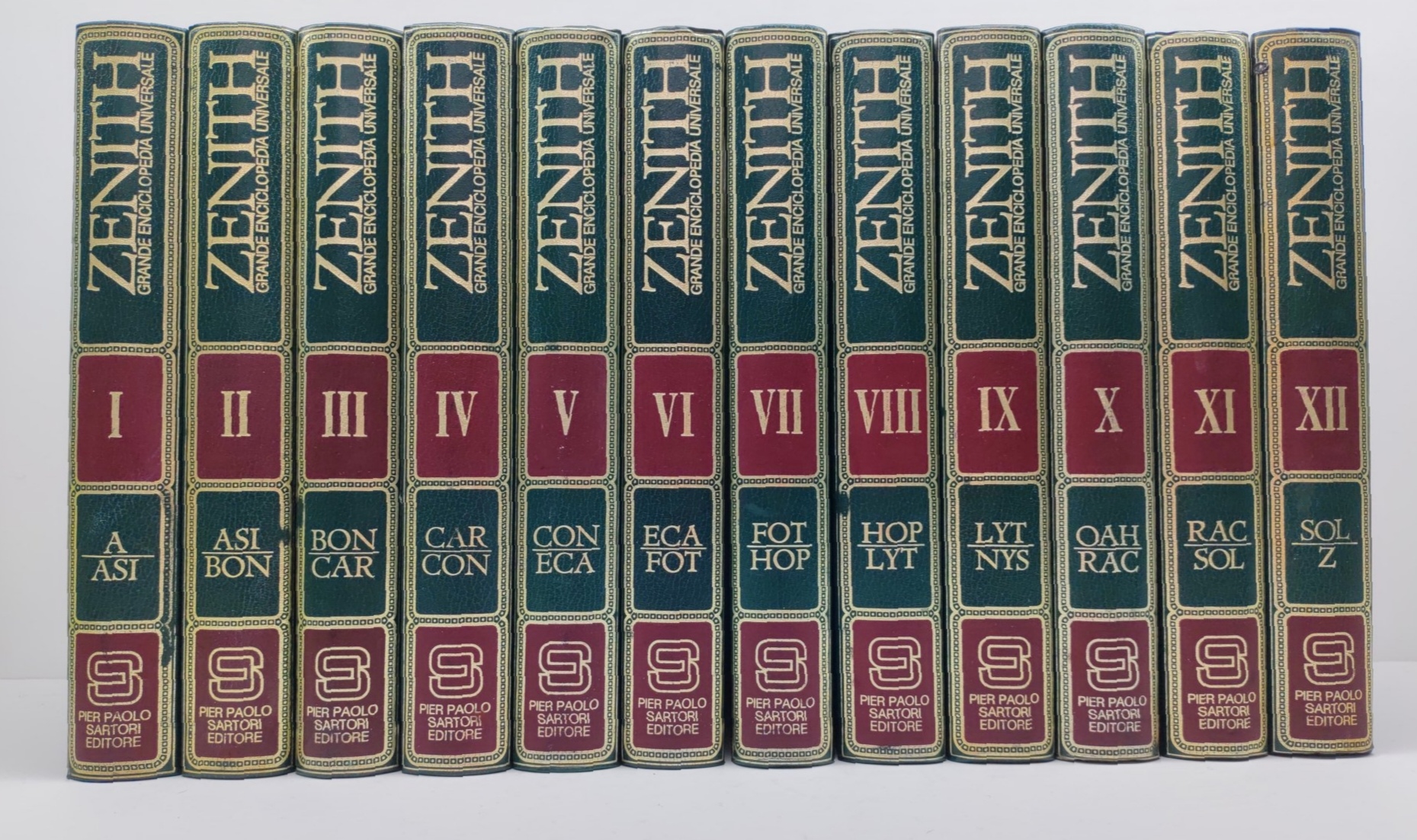 Zenith Grande enciclopedia universale Pierpaolo Sartori editore 12 volumi 1975