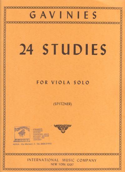 Gavinies 24 Studies for Viola Solo (Transcribed by A. Spitzner)