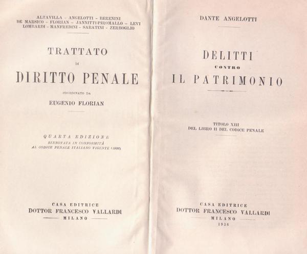 Delitti Contro il Patrimonio - Trattato di Diritto Penale