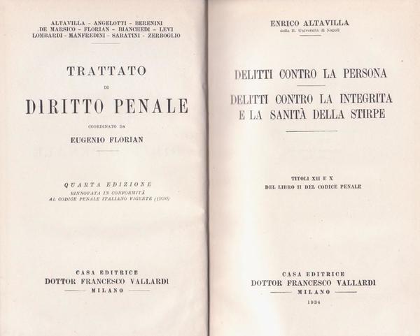 Delitti Contro la Persona - Delitti Contro la Integrità e …