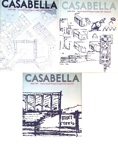 Casabella - Indici 1989, 1990 e 1991 - Autori, articoli, …