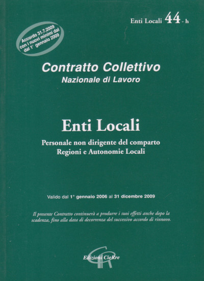 Contratto Collettivo Nazionale di Lavoro - Enti Locali CCNL 44 …