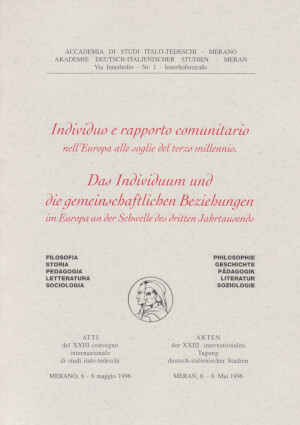 Individuo e Rapporto Comunitario nell'Europa alle soglie del Terzo Millennio