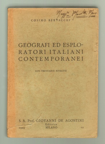 GEOGRAFI ED ESPLORATORI ITALIANI CONTEMPORANEI