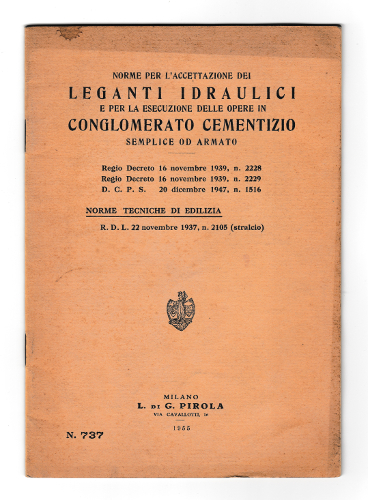 NORME PER L'ACCETTAZIONE DEI LEGANTI IDRAULICI E PER L'ESECUZIONE DELLE …