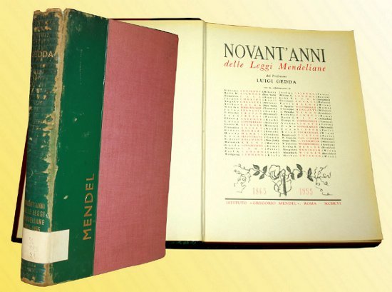 NOVANT'ANNI DELLE LEGGI MENDELIANE