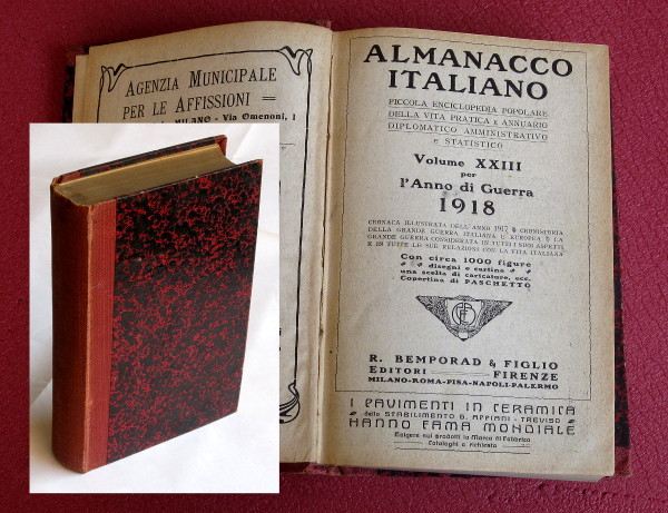 ALMANACCO ITALIANO PICCOLA ENCICLOPEDIA POPOLARE DELLA VITA PRATICA E ANNUARIO …