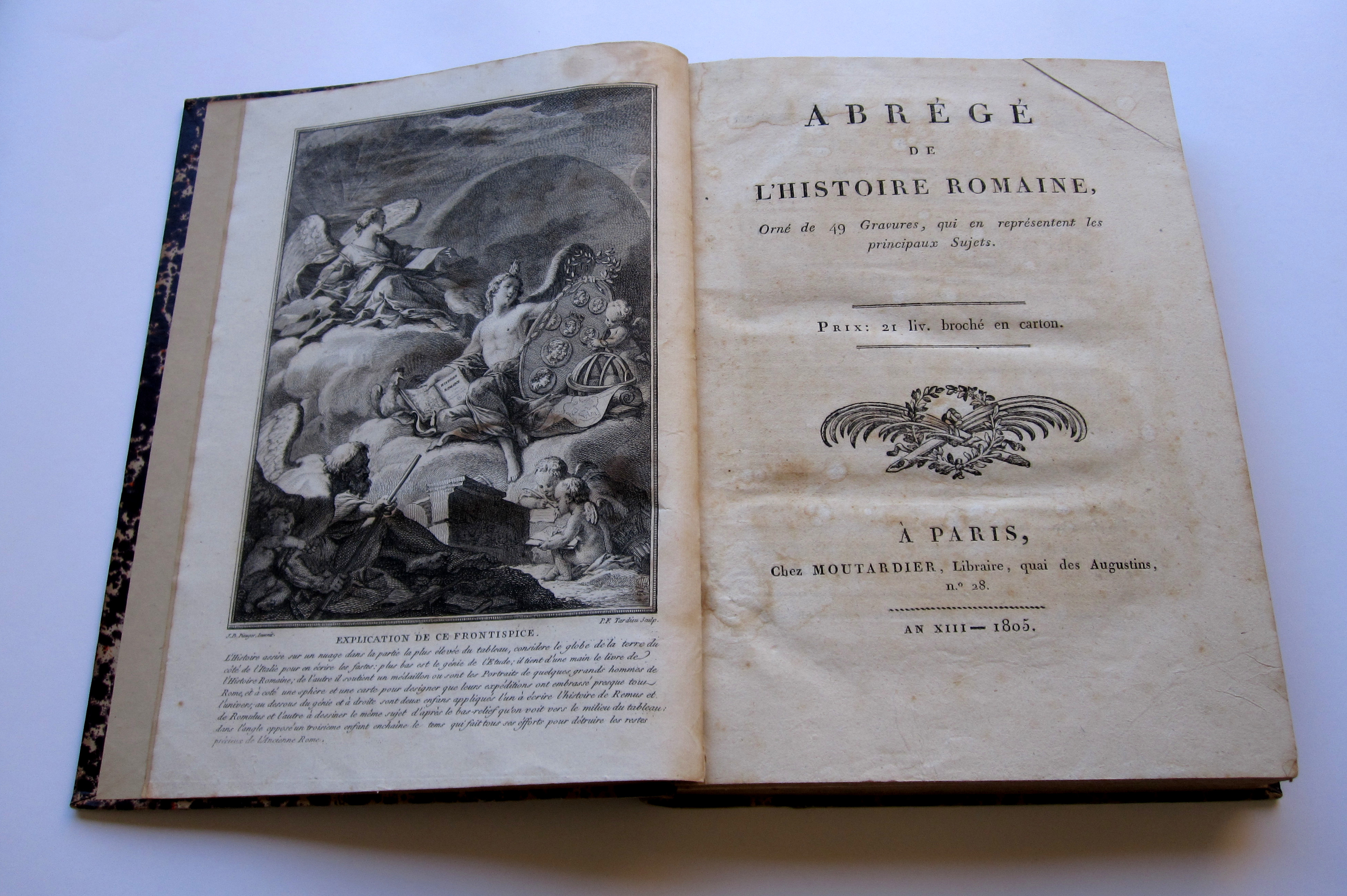 ABREGE DE L'HISTOIRE ROMAINE. ORNÉ DE 49 GRAVURES, QUI ON …