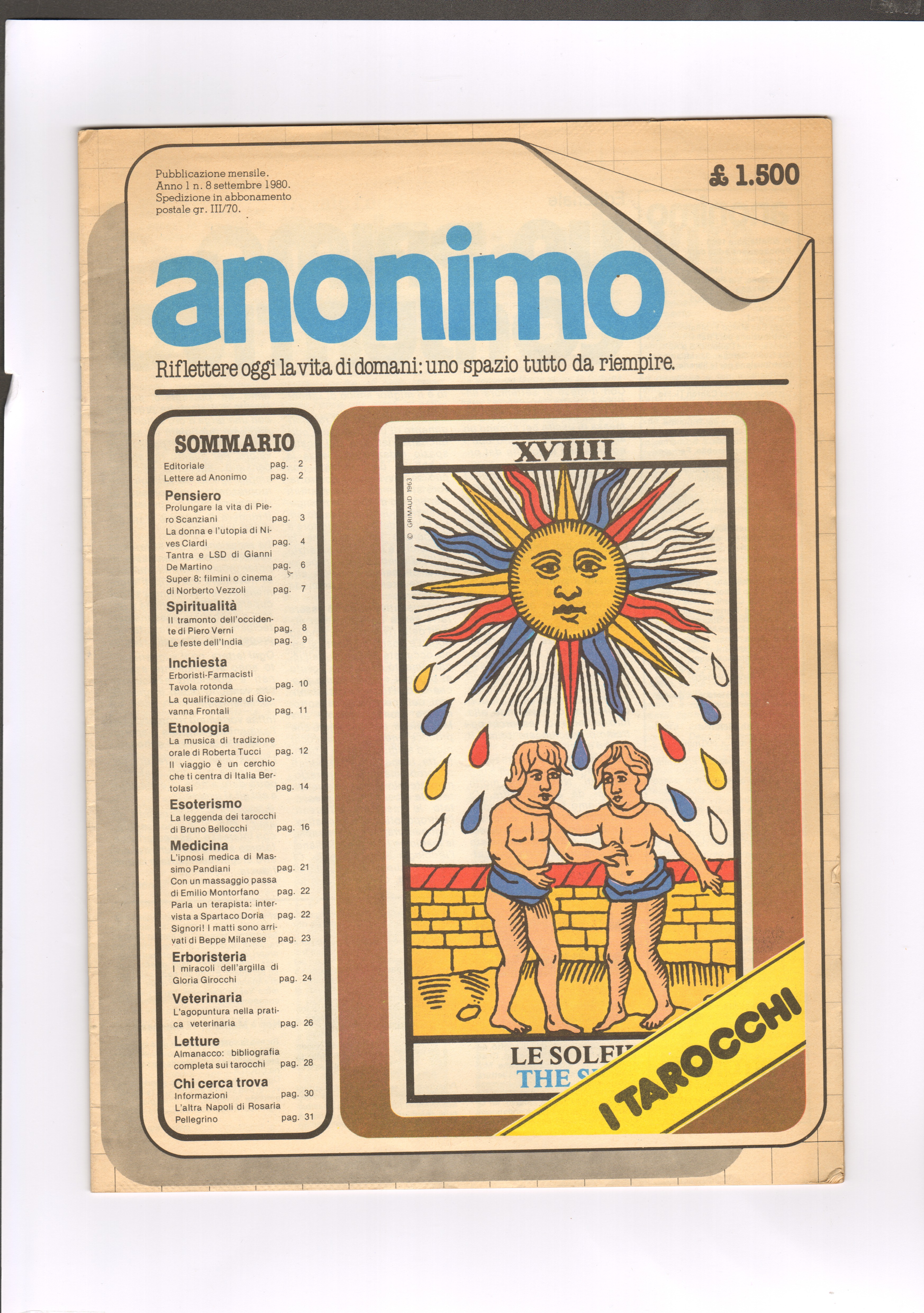 ANONIMO. RIFLETTERE OGGI LA VITA DI DOMANI: UNO SPAZIO TUTTO …