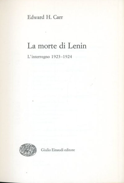 Storia della Russia sovietica. La morte di Lenin: l'interregno, 1923-1924.