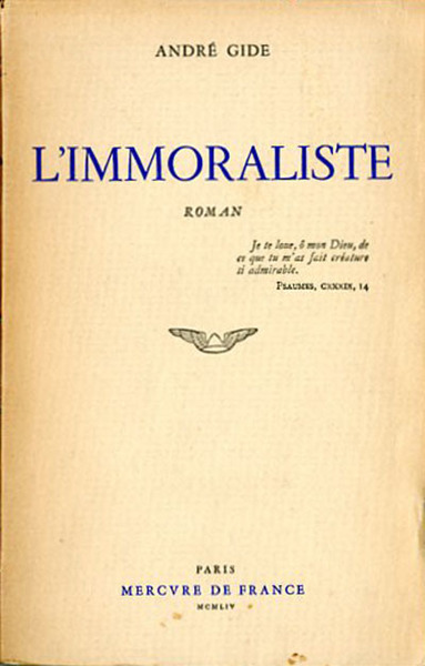 L'immoraliste. Roman.
