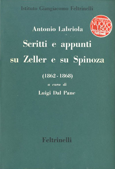 Scritti e appunti su Zeller e su Spinoza (1862-1868).