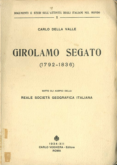 Girolamo Segato (1792-1836).