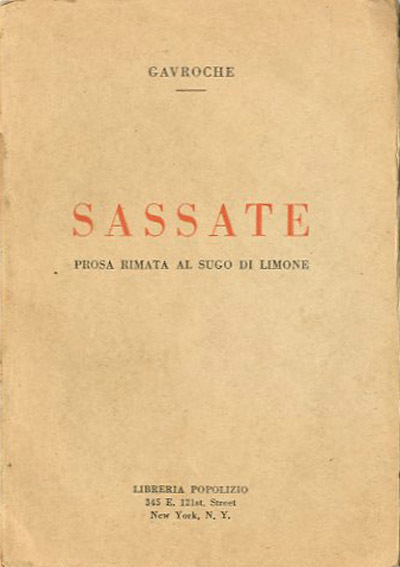 Sassate. Prosa rimata al sugo di limone. 1954.