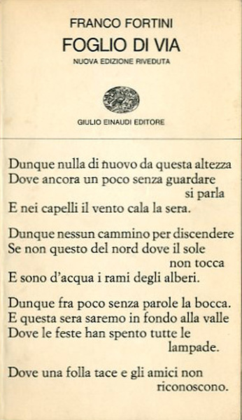 Foglio di via.