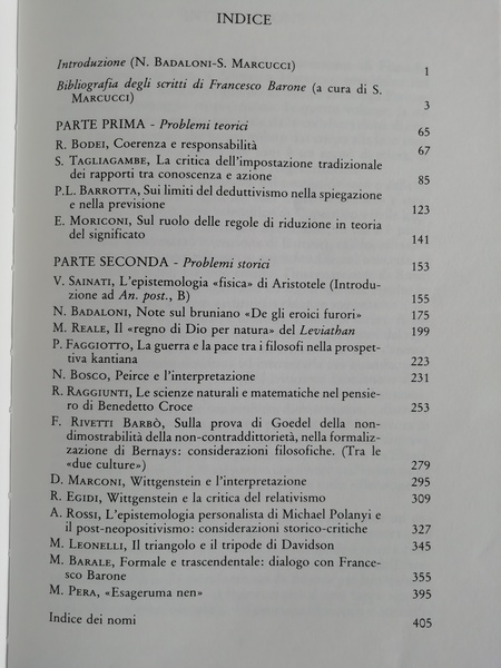 Scienza e filosofia. Problemi teorici e di storia del pensiero …