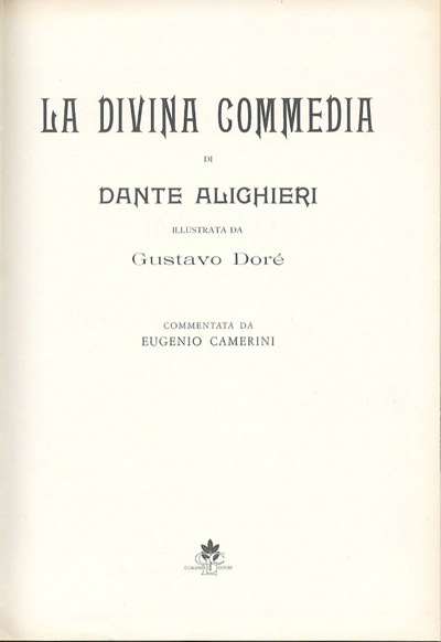 La Divina Commedia.