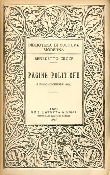 Pagine politiche. Luglio-dicembre 1944.