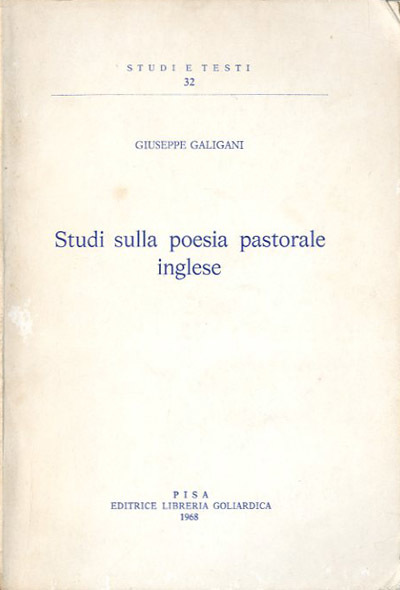 Studi sulla poesia pastorale inglese.