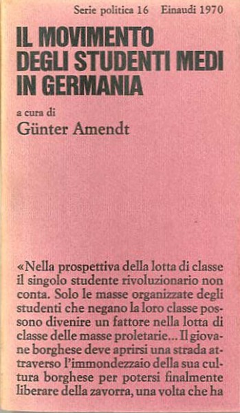 Il movimento degli studenti medi in Germania.