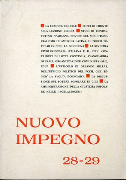 Nuovo impegno, rivista trimestrale, a. 8, n. 28-29 (dic. 1973.