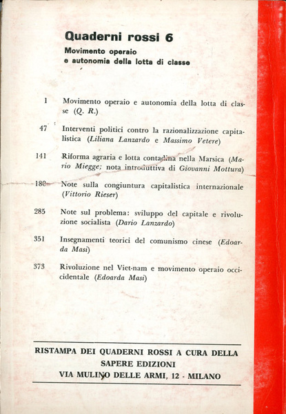 Quaderni rossi : n. 6 (mag.-giu. 1965).