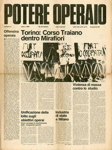 Potere operaio [a. 1, n. 5 (16-22 ottobre 1969)]. Settimanale.