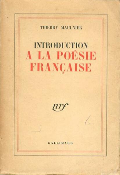 Introduction a la poésie française.