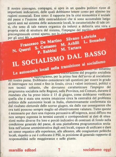 Il socialismo dal basso. Le autonomie locali nella transizione al …