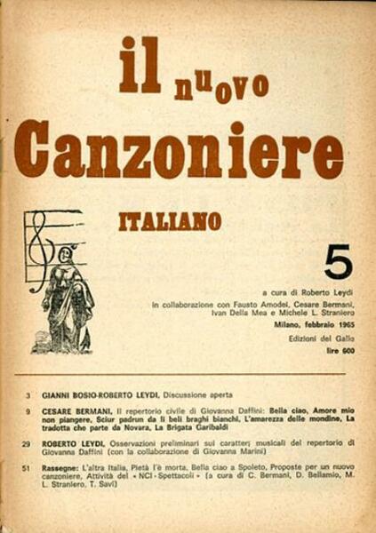 Il nuovo canzoniere italiano, n. 5 (febbraio 1965).